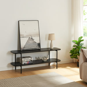 Tavolino TV Samnanger 120x40x45 cm Nero [en.casa]