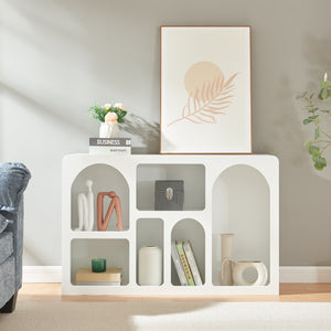 Sideboard Vågå con scomparti aperti 110x30x70 cm Bianco [en.casa]