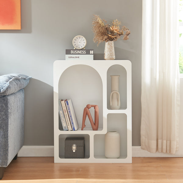 Scaffale da terra Vågå 80x60x24 cm Bianco [en.casa]