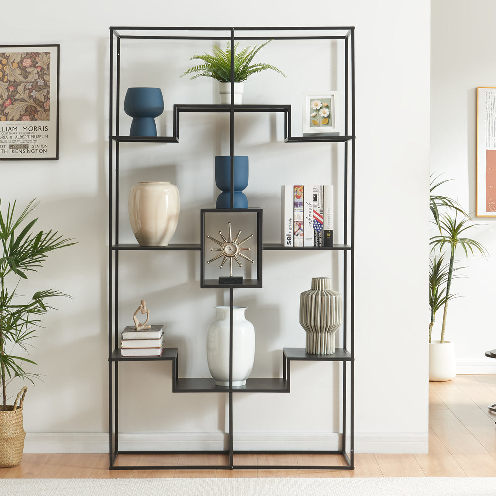 Scaffale Råde Metallo 180x100x35 cm Nero [en.casa] - premiumXL