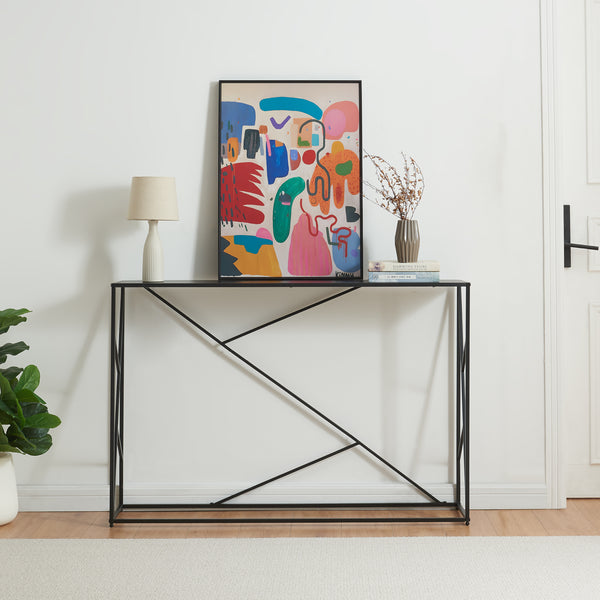 Tavolo a Consolle Rättvik 120 x 30 x 80 cm - Nero [en.casa]