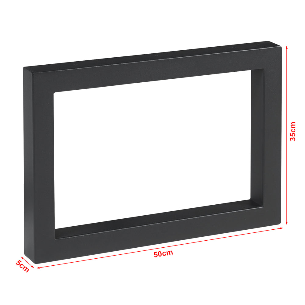 Struttura per tavolo set da 2 Lunderskov 35x50cm nero [en.casa] - premiumXL