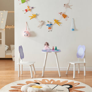 Set da bambini Simrishamn con design floreale Bianco/Lilla [en.casa]