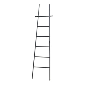 Portasciugamani da Terra Øyer a Forma di Scala in Acciaio - Nero [en.casa]