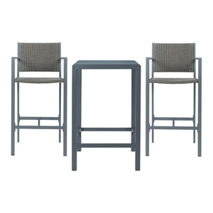 Set tavolo bar Avise 3 pz. Alluminio [casa.pro]