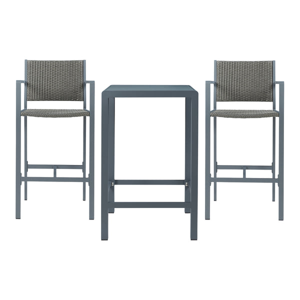 Set tavolo bar Avise 3 pz. Alluminio [casa.pro]