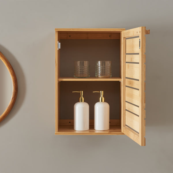 Pensile Epind 50x33x20 cm Bambù Naturale [en.casa]