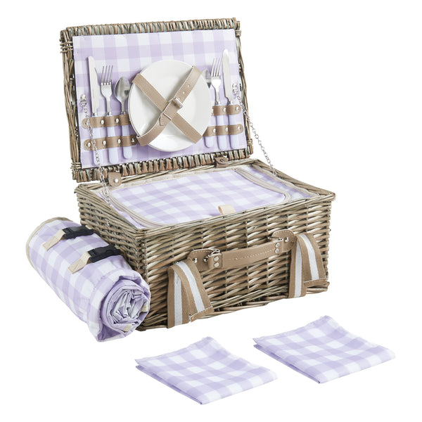 Cestino Picnic Bisceglie per 2 Persone Valigetta Picnic in Vimini Set Completo casa.pro