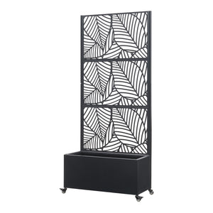 Parete divisoria Surnskoki con fioriera in acciaio nero [casa.pro]