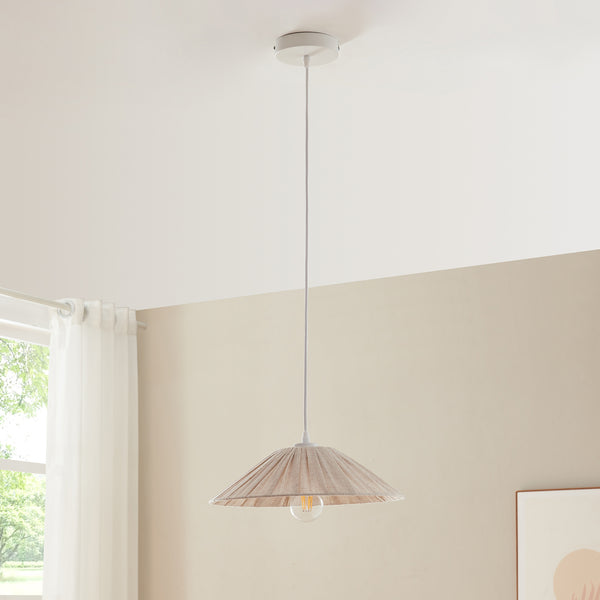 Lampada a sospensione Bridge Bianco/Beige [lux.pro]