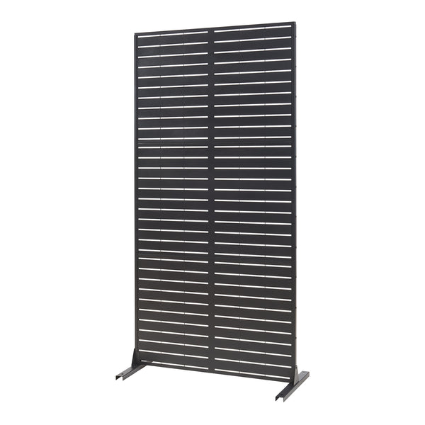 Parete divisoria interna Trolu acciaio 200x100x50 cm nero [casa.pro]