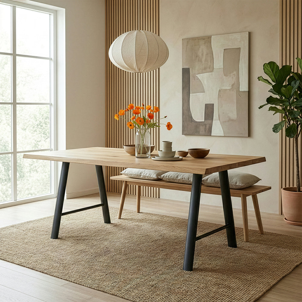 Struttura del tavolo set da 2 Hullem acciaio 72x70x10 cm nero [en.casa]