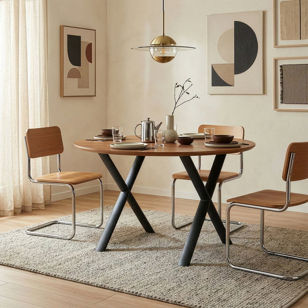 Struttura del tavolo Klixjö set da 2 in acciaio 72x70x10 cm nero [en.casa]