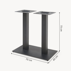 Telaio per Tavolo 'Fai da Te' Vadejord Struttura a 2 Gambe 70 x 40 x 73 cm - Nero [en.casa]