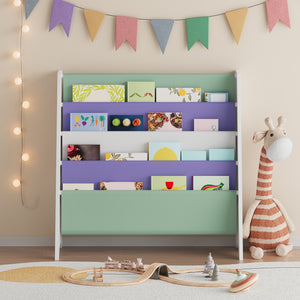Libreria per bambini Hornnes 60x62x28 cm motivo Aqua Dream [en.casa]