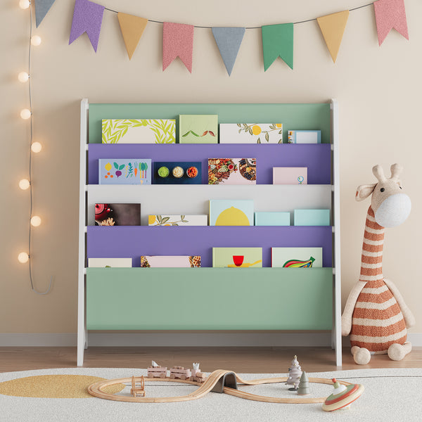 Libreria per bambini Hornnes 60x62x28 cm motivo Aqua Dream [en.casa]