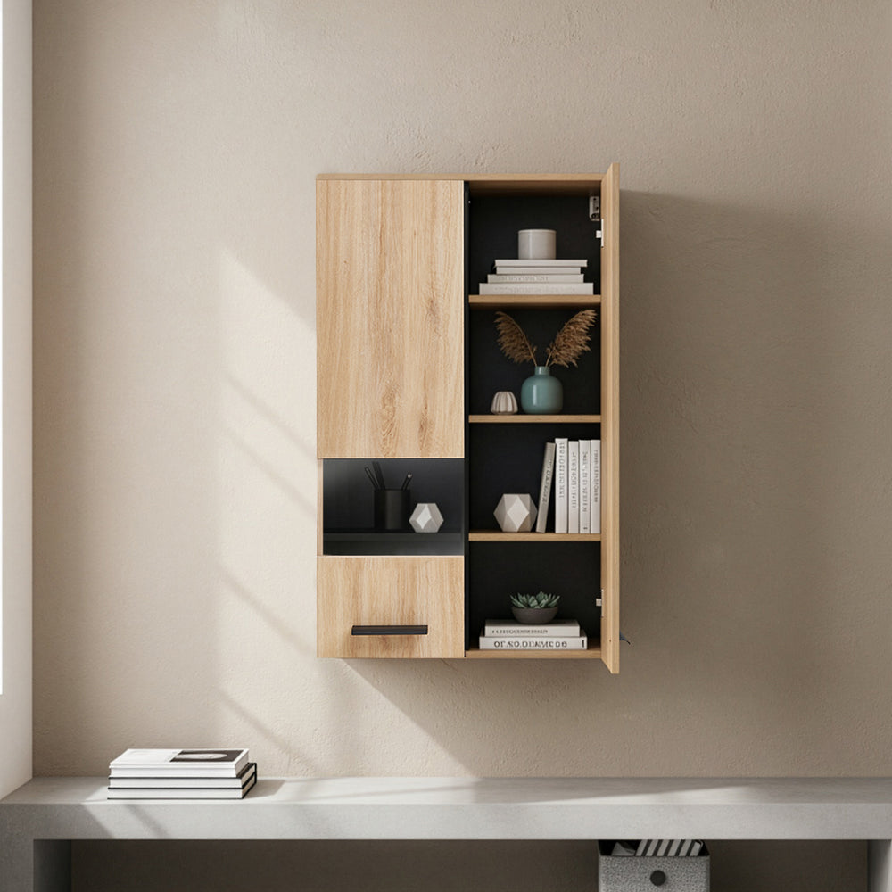 Hängeschrank Noppen 98x60x38 cm Eicheoptik [en.casa] - premiumXL