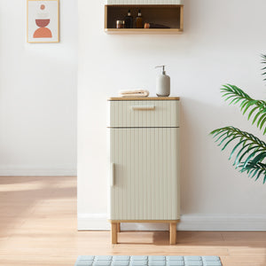 Mobile bagno Ferrersp 80x40x35 cm effetto quercia/colore sabbia [en.casa]