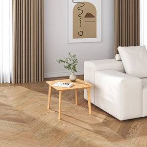 Tavolino Haad in Bambù con Piano Quadrato 45x50x50 cm Naturale [en.casa] 