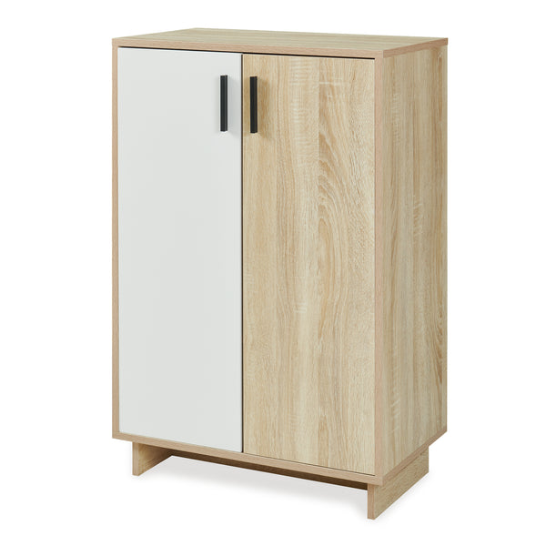 Mobiletto Kenta 90x60x35 cm effetto rovere Sonoma/bianco [en.casa]