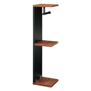 Mobile Porta Carta Igienica Trond Supporto Portarotolo 76 x 18 x 18 cm - Nero/Effetto Noce [en.casa]
