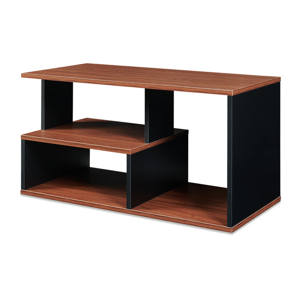 Tavolino Trond 80x40x42 cm Nero/Noce [en.casa]