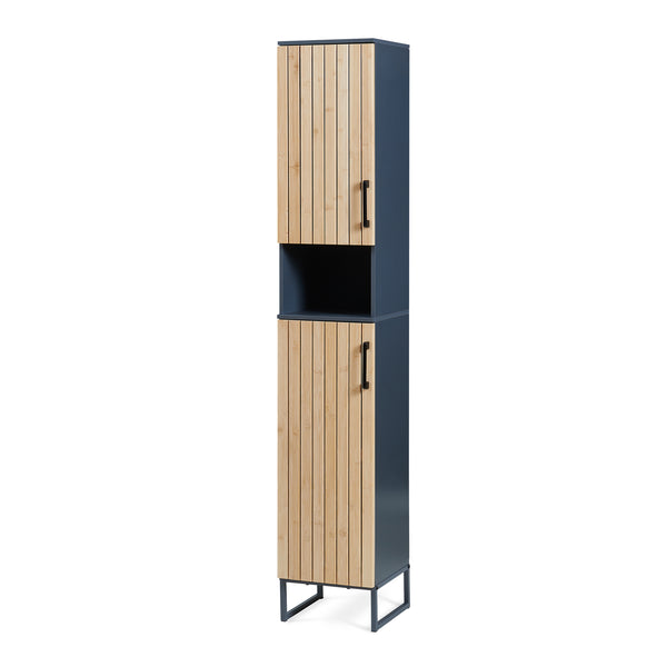 Colonna Svanes 170x30x30 cm Grigio scuro/Naturale [en.casa]