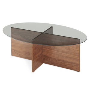 Tavolino Viroya 100x60x36 cm effetto noce/grigio [en.casa]