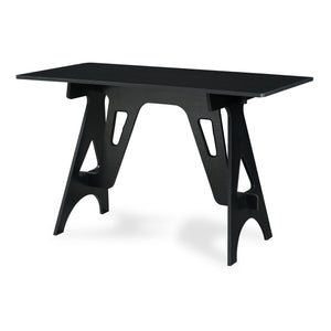 Scrivania Bostenenna con Struttura Geometrica 120 x 60 x 75 cm - Nero Effetto Legno [en.casa] 