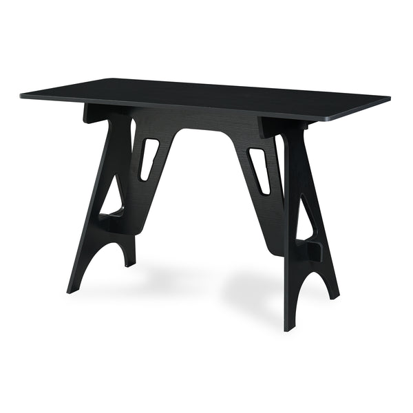 Scrivania Bostenenna con Struttura Geometrica 120 x 60 x 75 cm - Nero Effetto Legno [en.casa] 