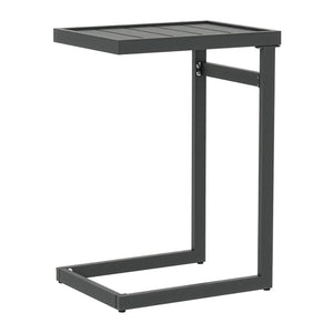 Tavolino da esterno Gaby acciaio 58x40x30 cm grigio antracite [casa.pro]