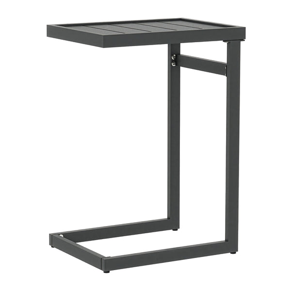 Tavolino da esterno Gaby acciaio 58x40x30 cm grigio antracite [casa.pro]