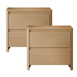 Set di 2 Comodini Takranmaa con 2 Cassetti 54x60x40cm Effetto Rovere [en.casa] 