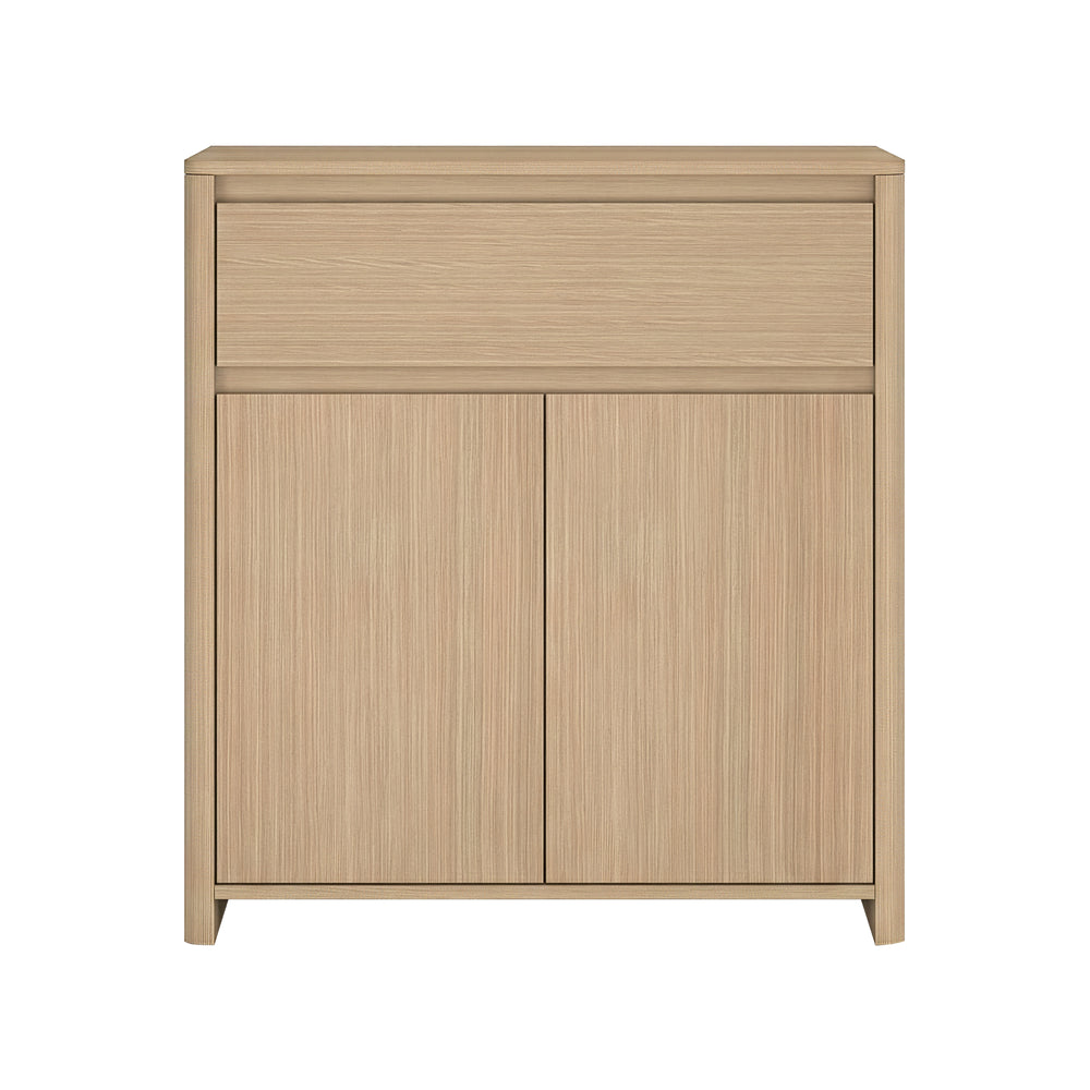 Credenza Takranmaa con Cassetto e Ante 88x79x39 cm Effetto Rovere [en.casa] 