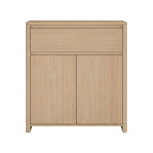 Credenza Takranmaa con Cassetto e Ante 88x79x39 cm Effetto Rovere [en.casa] 