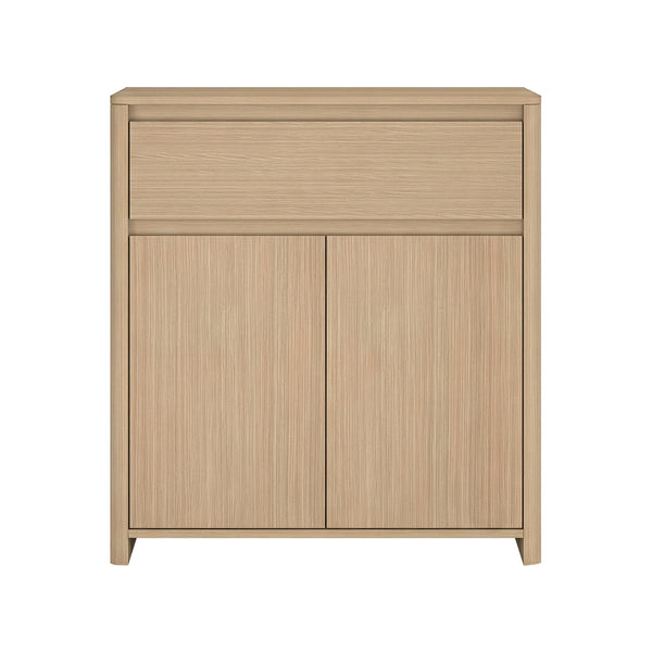 Credenza Takranmaa con Cassetto e Ante 88x79x39 cm Effetto Rovere [en.casa] 