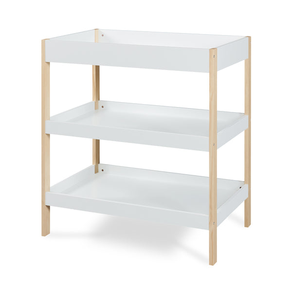 Fasciatoio Oupilu con 2 ripiani 91x82x53 cm Bianco [en.casa]