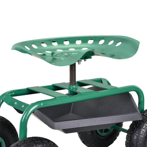 Sedile da giardino mobile fino a 135 kg Verde pro.tec