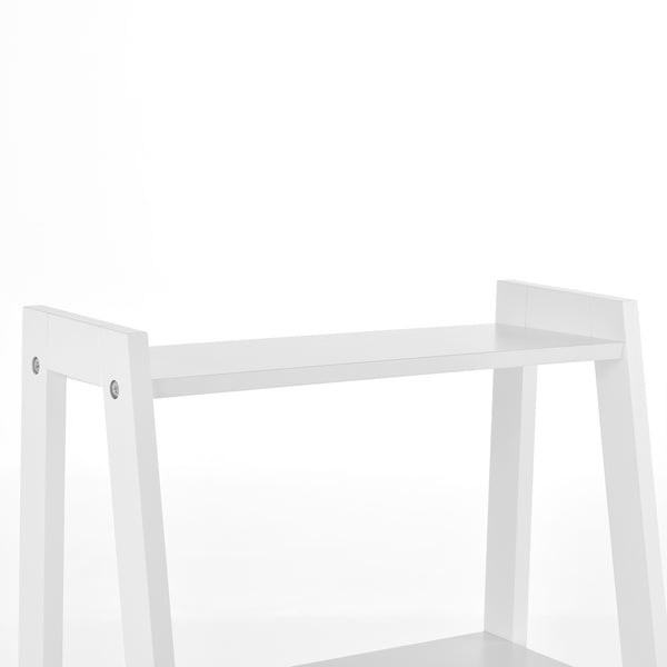 Scaffale a scala Himare 90x43x32 cm con 4 scomparti Bianco en.casa