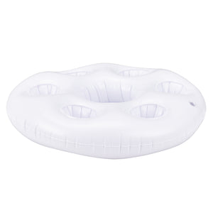 Set di 5 Portabevande Galleggiante per Piscina Supporto Gonfiabile per Drink Ø60 cm Bianco casa.pro