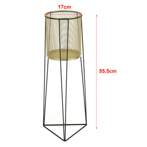 Set da 2 supporti per piante Roosdaal in metallo nero color ottone en.casa