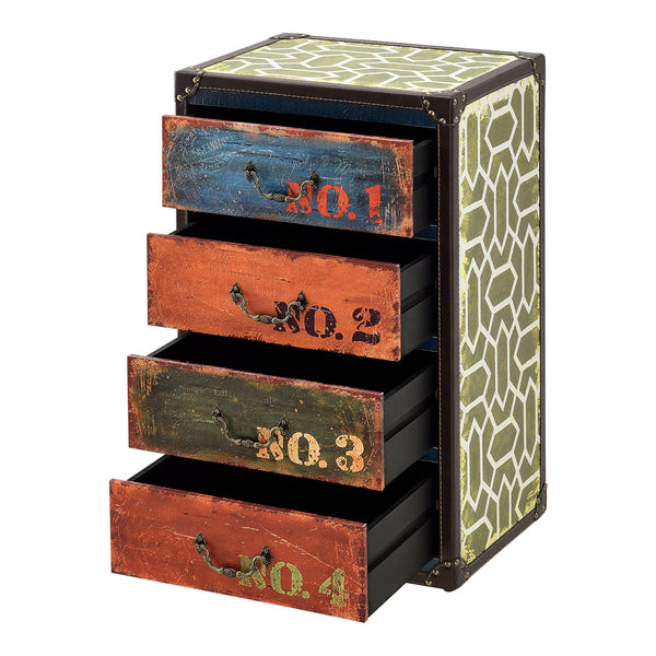 Cassettiera Goslar Mobile Contenitore Multicolore 66 x 40 x 30 cm [en.casa]