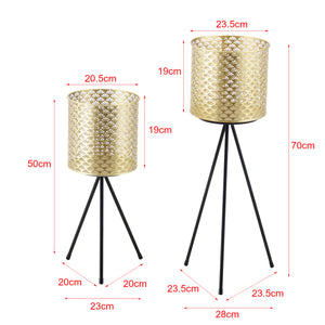 Portavaso Mechelen 2 pz. Nero-Oro en.casa