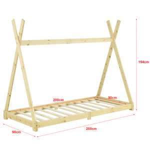 Lettino per bambini Höri 90x200 cm con materasso in schiuma fredda vari colori en.casa