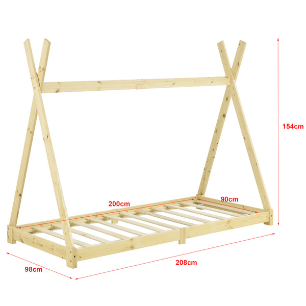 Lettino per bambini Höri 90x200 cm con materasso in schiuma fredda vari colori en.casa