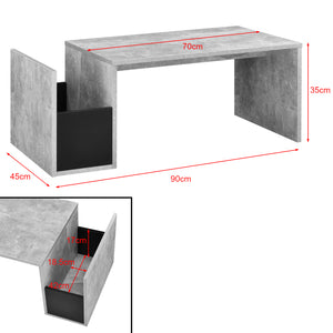 Tavolino da Salotto Bollnäs con Vano Aperto Laterale 90 x 45 x 35 cm [en.casa]
