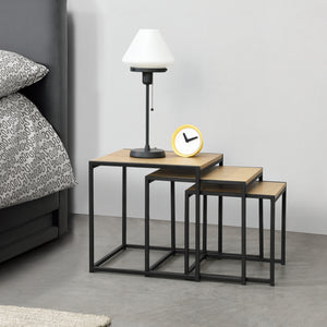 Tavolino Ringsaker set da 3 effetto quercia en.casa