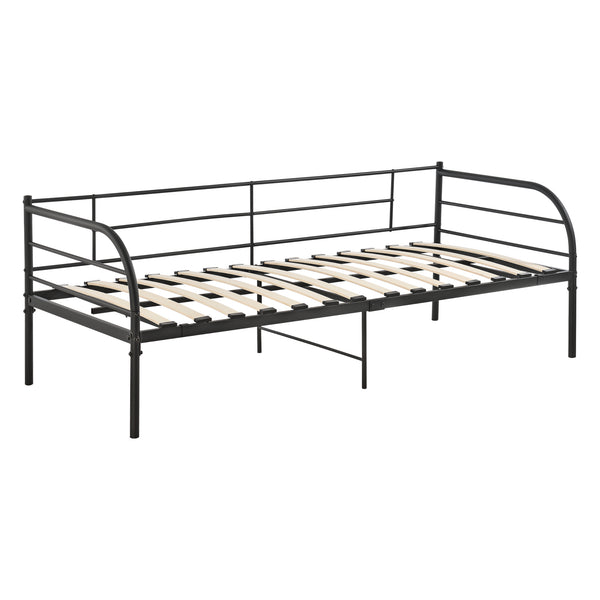 Letto in metallo Falun 90x200 cm fino a 150 kg Nero en.casa