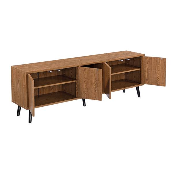 Tavolino TV Hedemora 140x30x45,5 cm Tonalità legno scuro en.casa