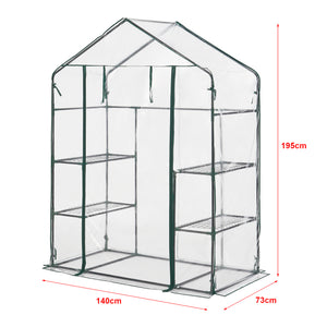 Serra da Giardino Hoorn a Forma di Casetta con Scaffali a 4 Ripiani [en.casa]